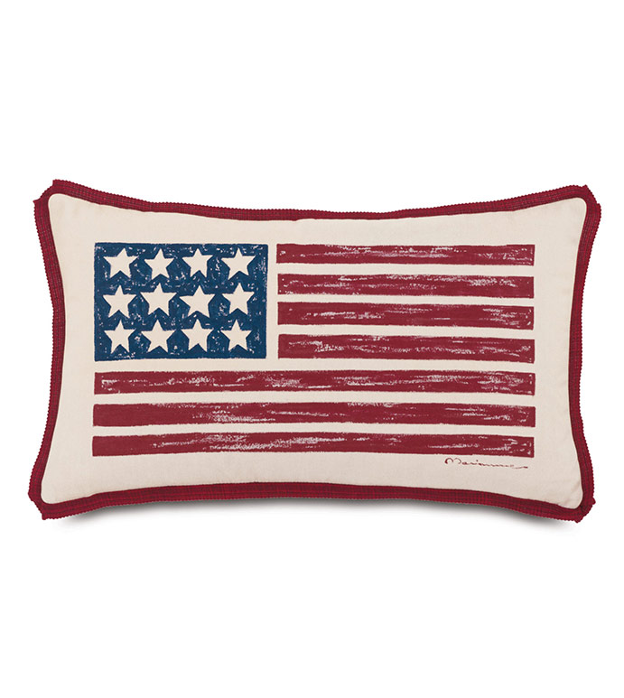  13X22 FOURTH OF JULY OUTDOOR PILLOW