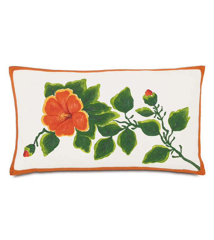  13X22 HIBISCUS OUTDOOR PILLOW