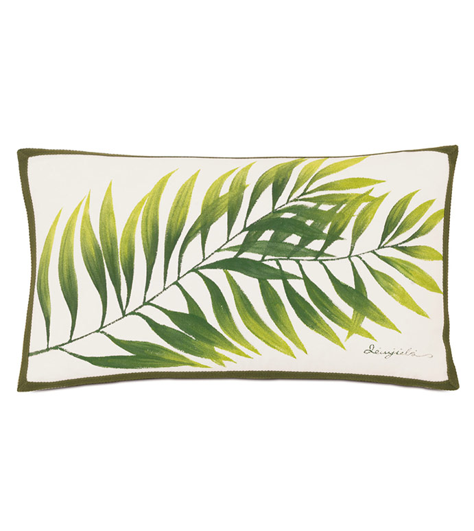  13X22 PALM LEAF OUTDOOR PILLOW