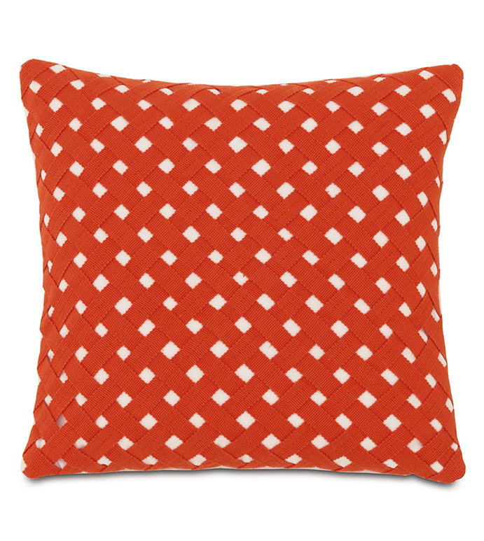  18X18 BASKET WEAVE OUTDOOR PILLOW