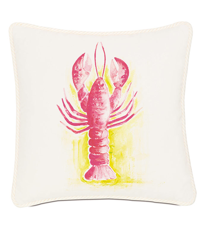 ɺ 18X18 LOBSTER OUTDOOR PILLOW