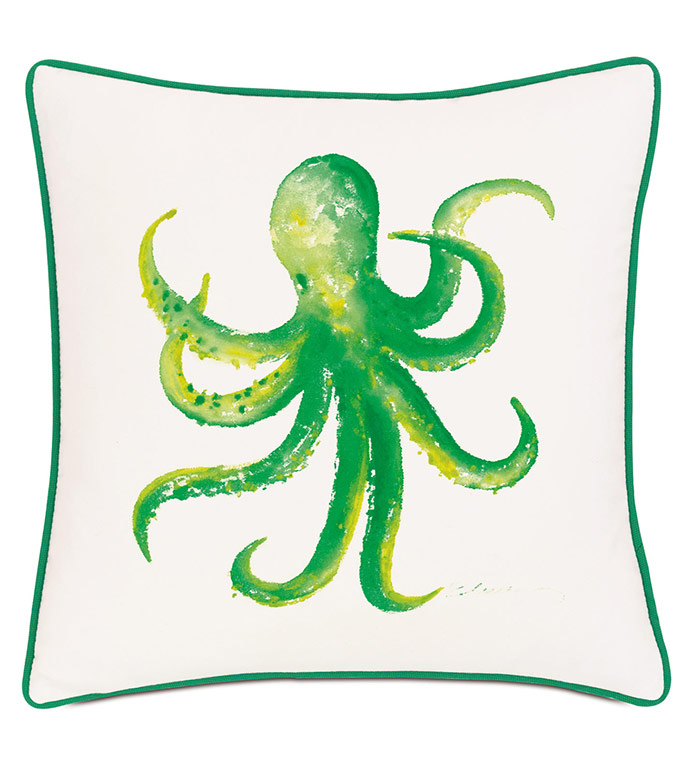 ɺ 18X18 OCTOPUS OUTDOOR PILLOW