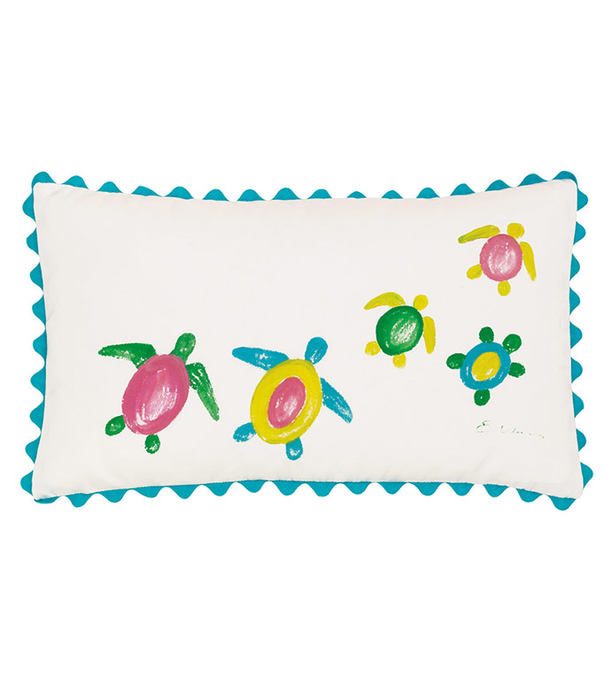ɺ 13X22 SEA TURTLES OUTDOOR PILLOW