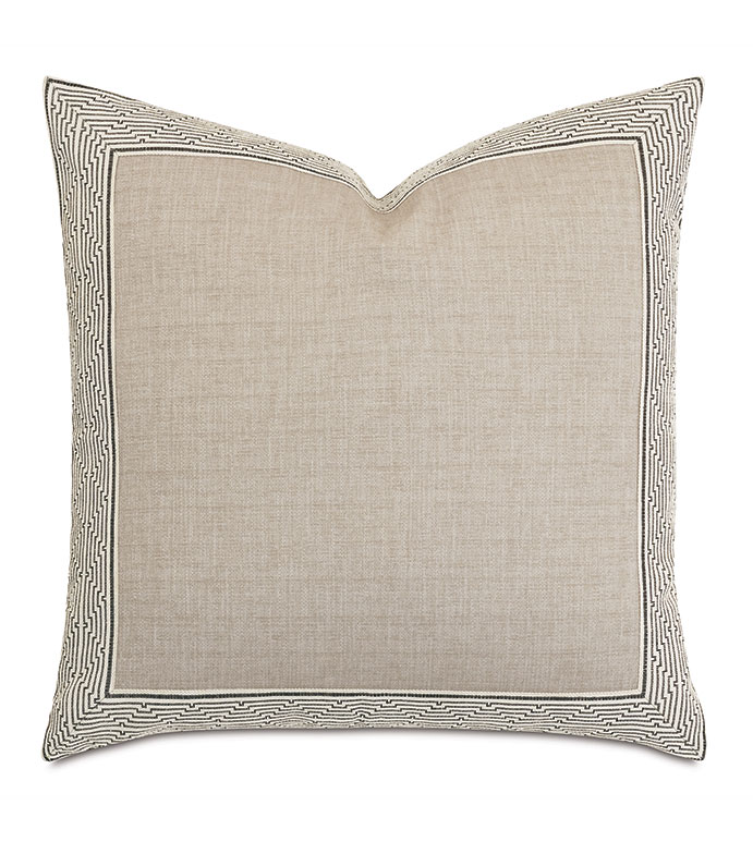 ÷ 22X22 CARMEL MITERED BORDER DECORATIVE PILLOW