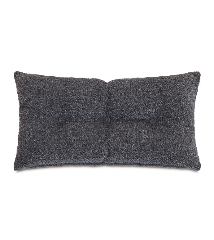 ÷ 15X26 CARMEL BUTTON TUFTED DECORATIVE PILLOW