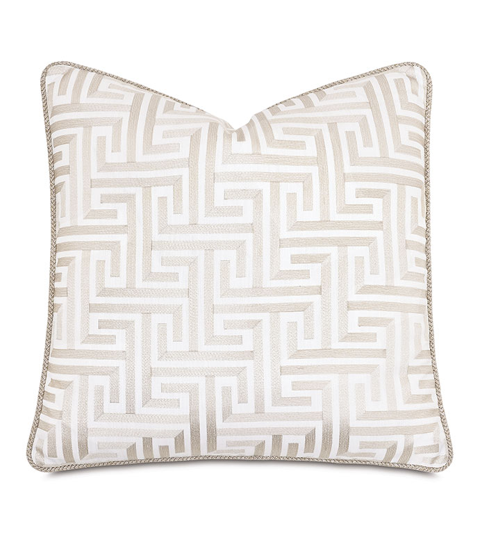 ˹ 22X22 SUSSEX GREEK KEY DECORATIVE PILLOW