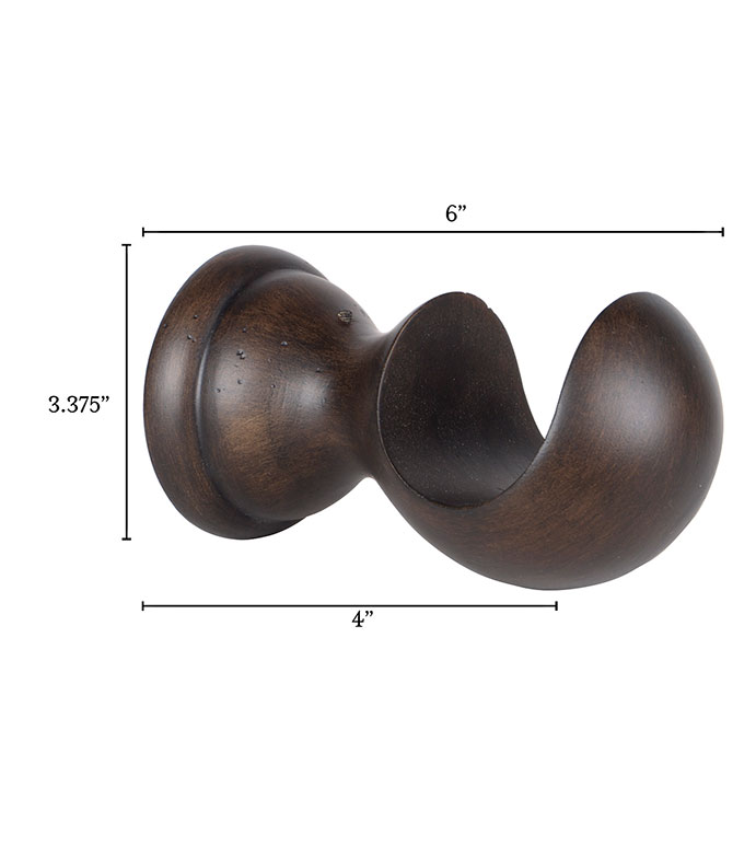 塪ľɫ 6X3.375X4 LEGNA WALNUT STANDARD BRACKET