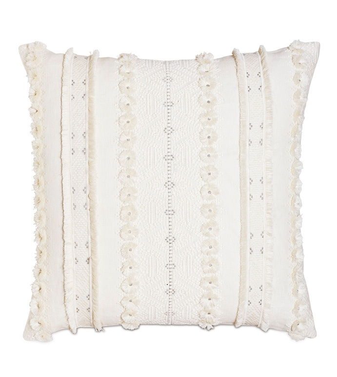  22X22 JUSTINA IVORY DECORATIVE PILLOW