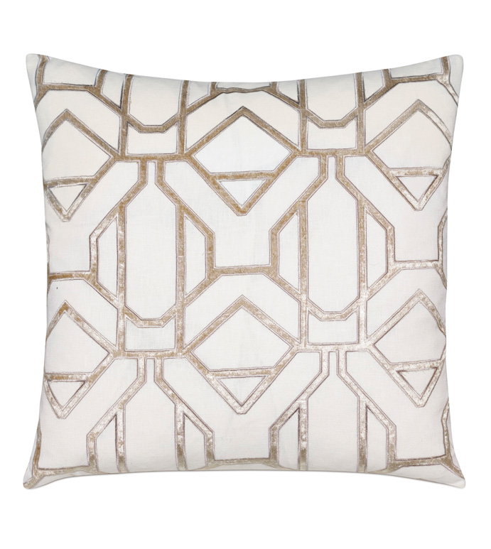  22X22 CLARA CHAMPAGNE DECORATIVE PILLOW