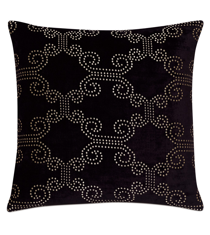  22X22 ELTON ONYX DECORATIVE PILLOW