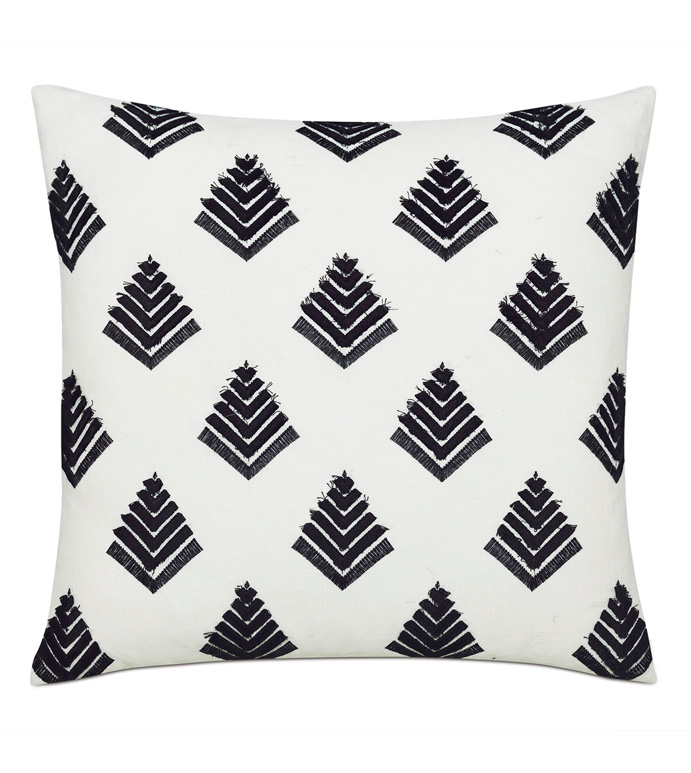  22X22 LEOPOLD BLACK DECORATIVE PILLOW