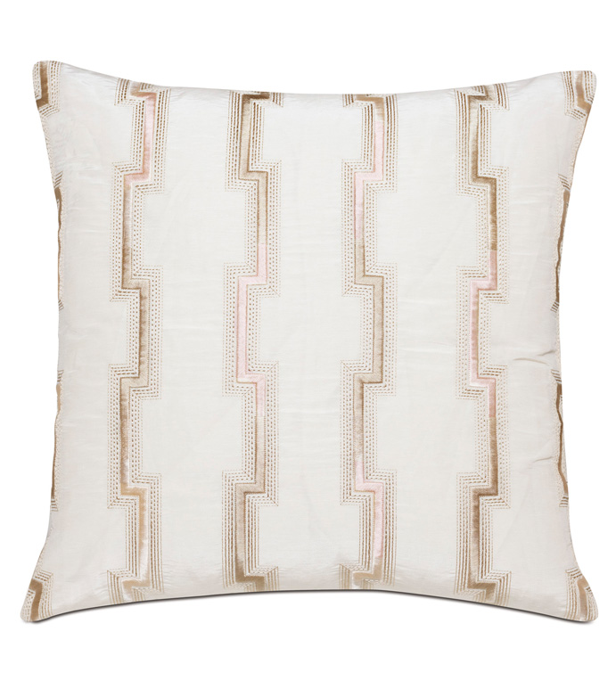  22X22 FORTUNE BLUSH DECORATIVE PILLOW