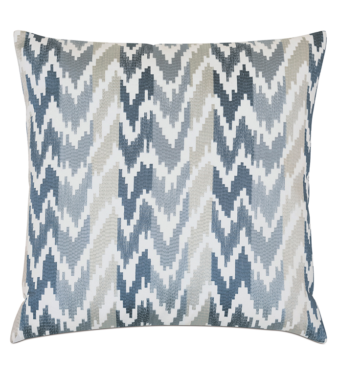  22X22 VEDA CHAMBRAY DECORATIVE PILLOW
