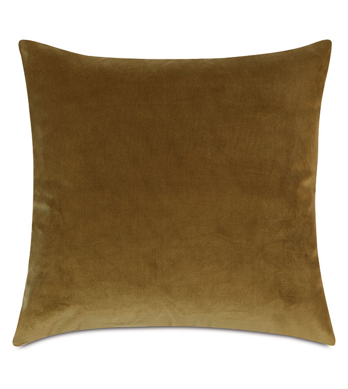 Velvet 22X22 PLUSH CITRINE DECORATIVE PILLOW