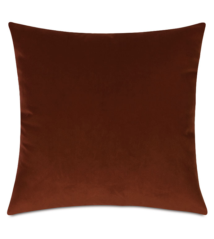 Velvet 22X22 UMA DECORATIVE PILLOW IN ORANGE