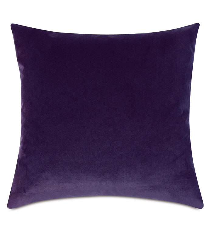 Velvet 22X22 UMA DECORATIVE PILLOW IN PURPLE