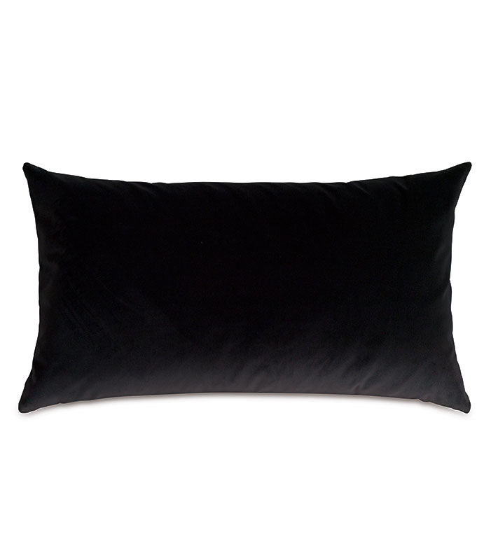 Velvet 15X26 UMA VELVET DECORATIVE PILLOW IN CHARCOAL