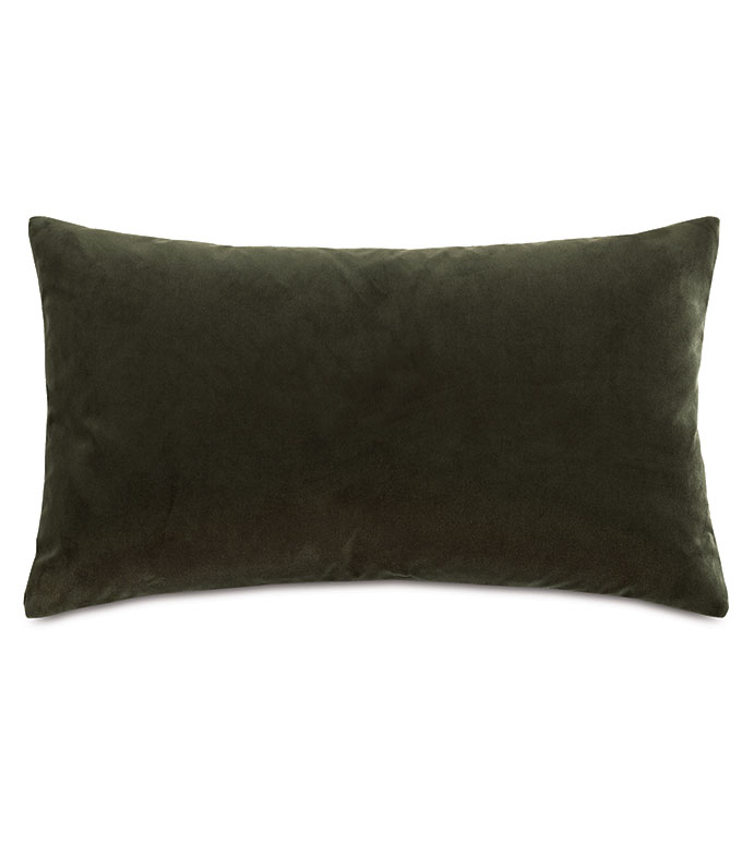 Velvet 15X26 UMA VELVET DECORATIVE PILLOW IN OLIVE GREEN