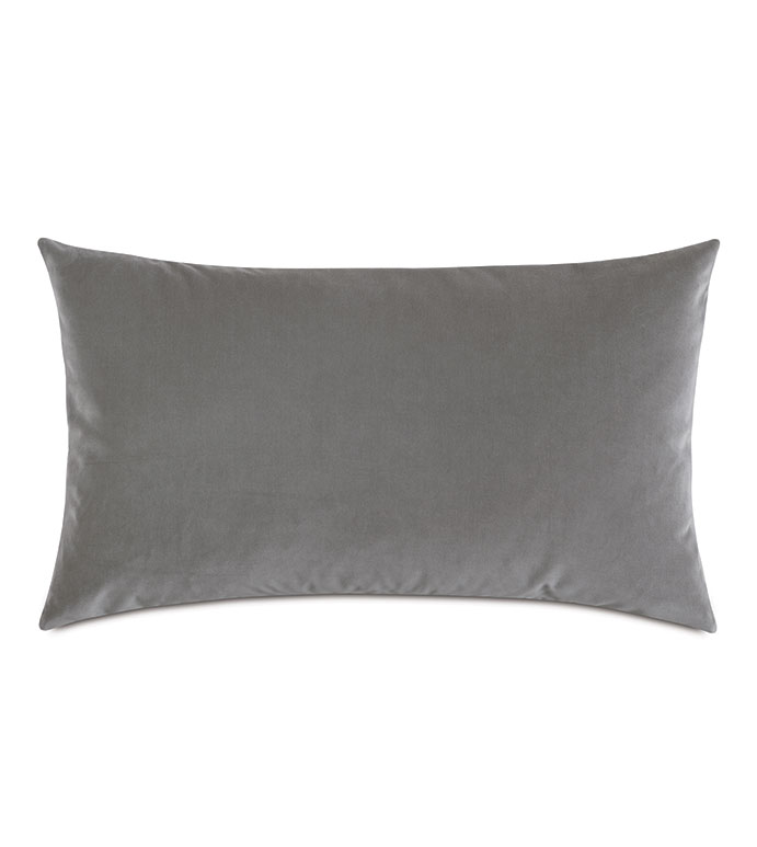 Velvet 15X26 UMA VELVET DECORATIVE PILLOW IN GRAY