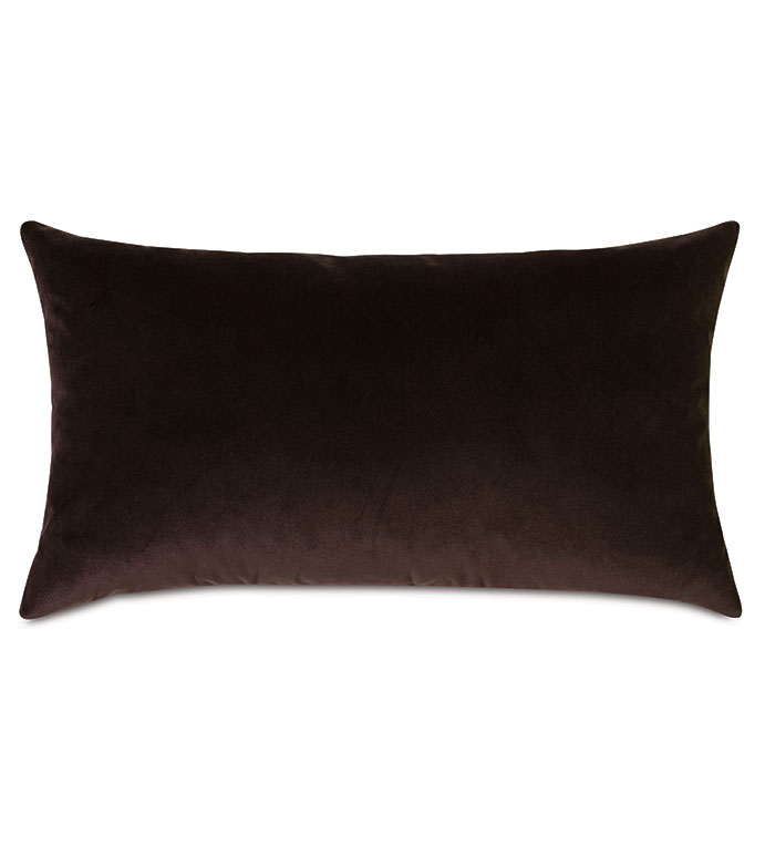 Velvet 15X26 UMA VELVET DECORATIVE PILLOW IN BROWN