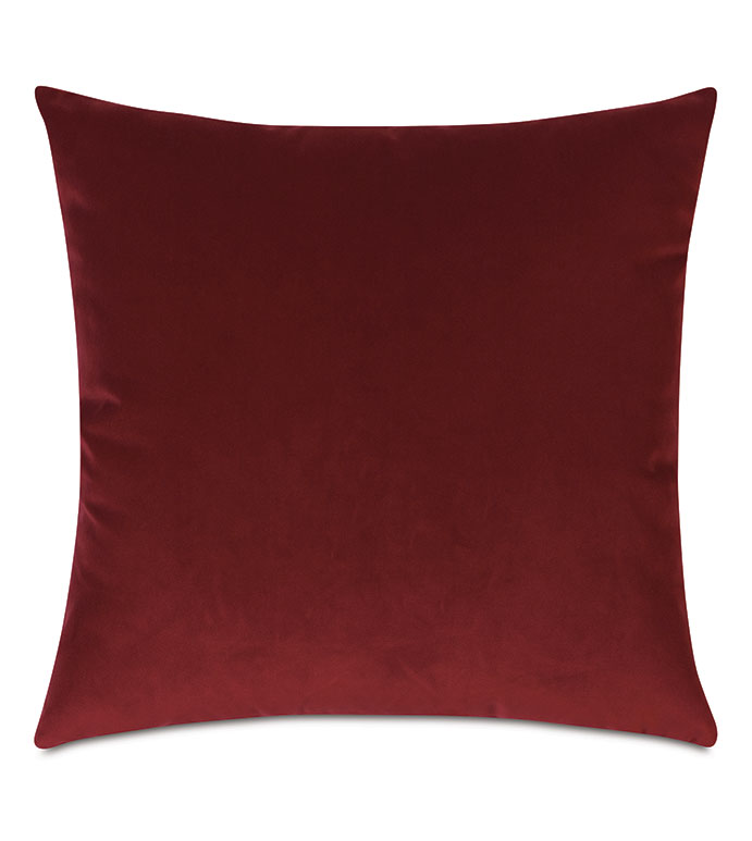 Velvet 22X22 UMA VELVET DECORATIVE PILLOW IN SCARLET