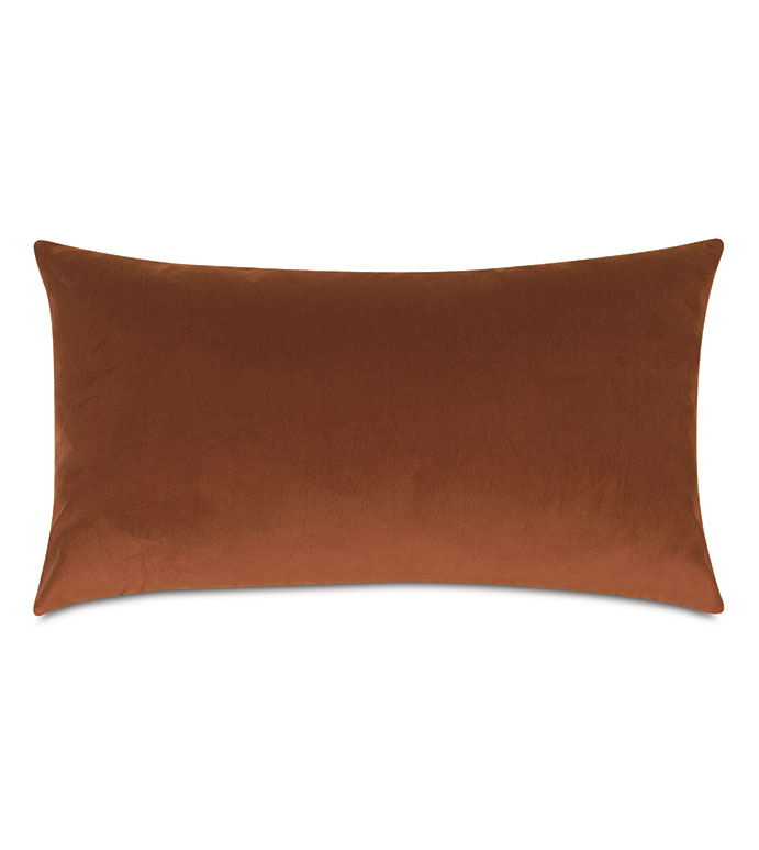 Velvet 15X26 UMA VELVET DECORATIVE PILLOW IN ORANGE