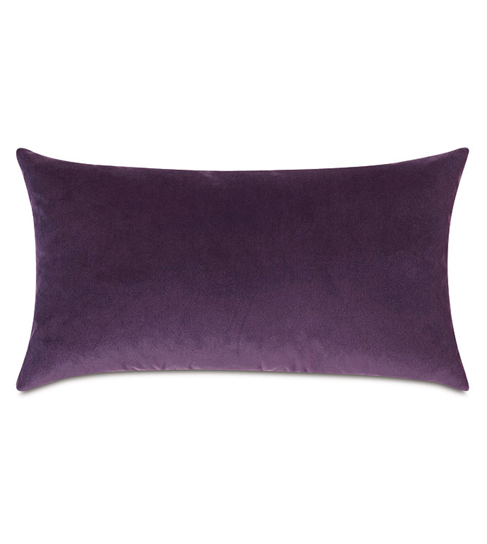 Velvet 15X26 UMA VELVET DECORATIVE PILLOW IN PURPLE