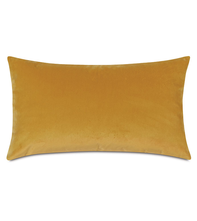 Velvet 15X26 UMA VELVET DECORATIVE PILLOW IN MUSTARD