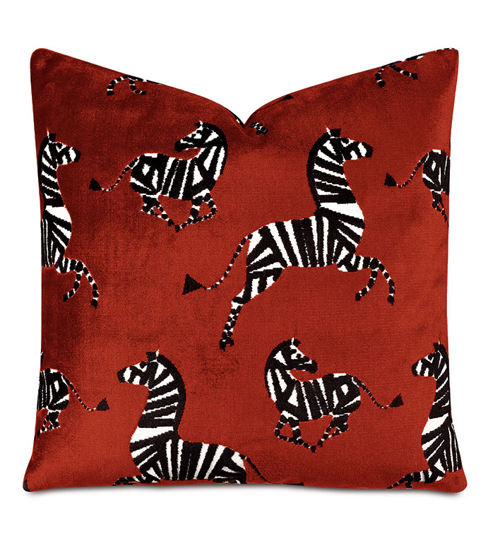  22X22 TENENBAUM DECORATIVE PILLOW IN CHERRY