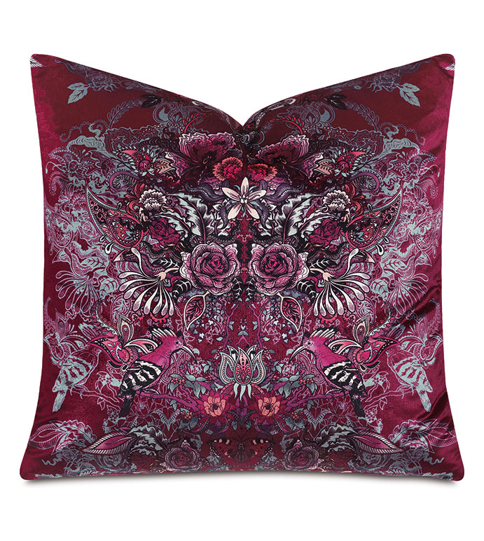  22X22 LISSE DECORATIVE PILLOW IN CERISE