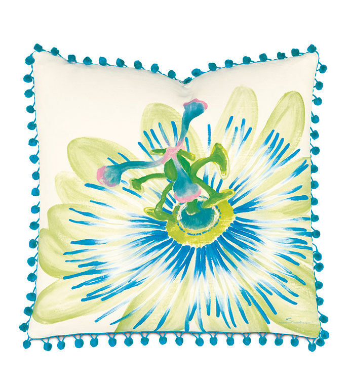  20X20 PASSION FLOWER HAND-PAINTED