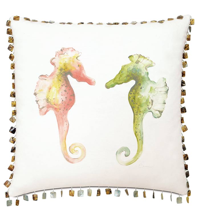 Լ˹ 20X20 HAND-PAINTED SEAHORSES