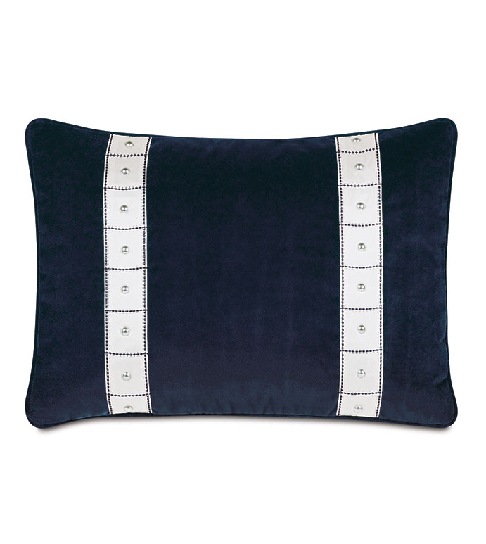  16X22 ELEKTRA NAILHEADS DECORATIVE PILLOW