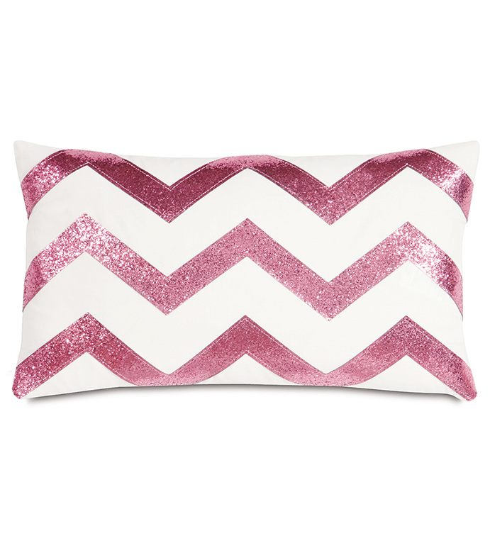 ȿŮ 13X22 SPARKLE PINK CHEVRON