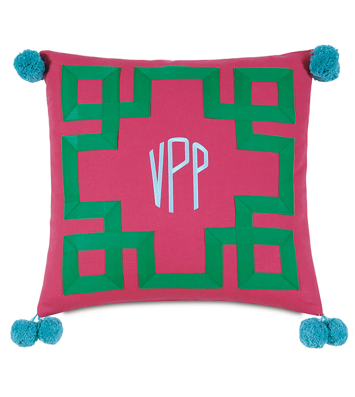 ȿŮ 18X18 EMBROIDERED 3-LETTER MONOGRAM