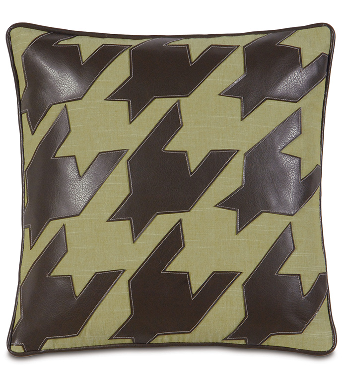 ȿк 18X18 DUVAL GREEN W/HOUNDSTOOTH