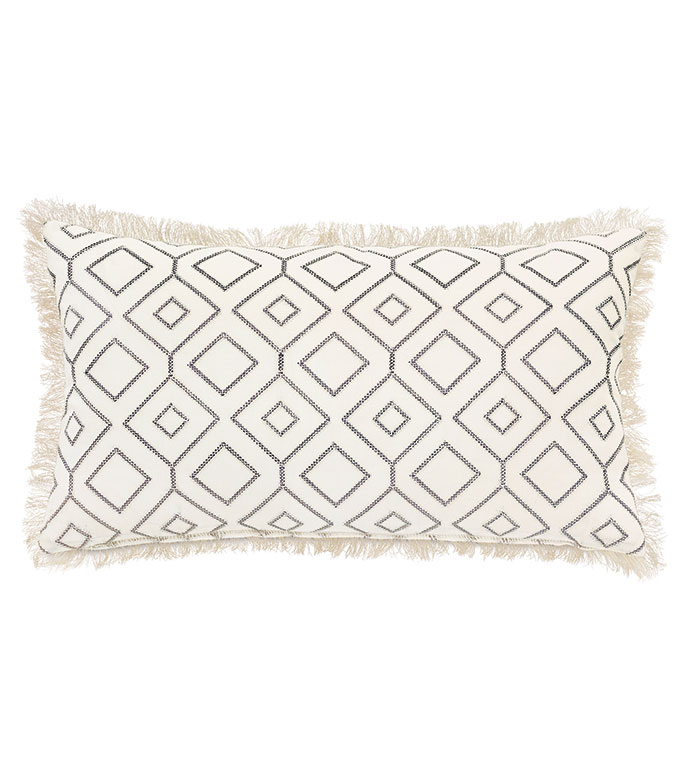  15X26 FREYA EMBROIDERED DECORATIVE PILLOW