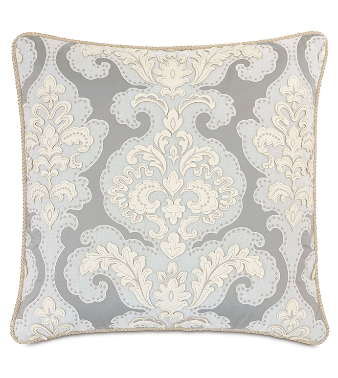  22X22 JOLENE DAMASK DECORATIVE PILLOW