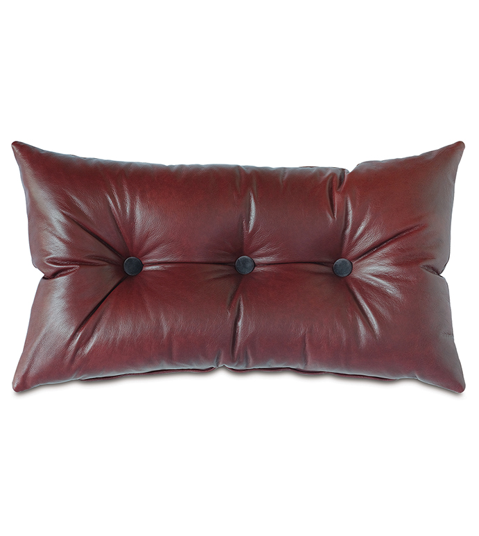  15X26 KILBOURN LEATHER DECORATIVE PILLOW