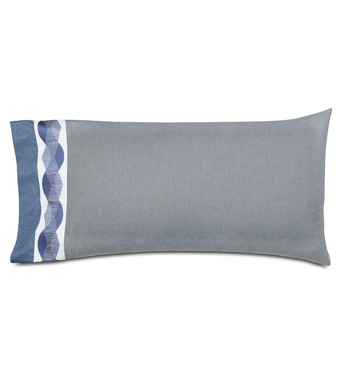  21X37 HALPRIN EMBROIDERED BORDER KING SHAM LEFT