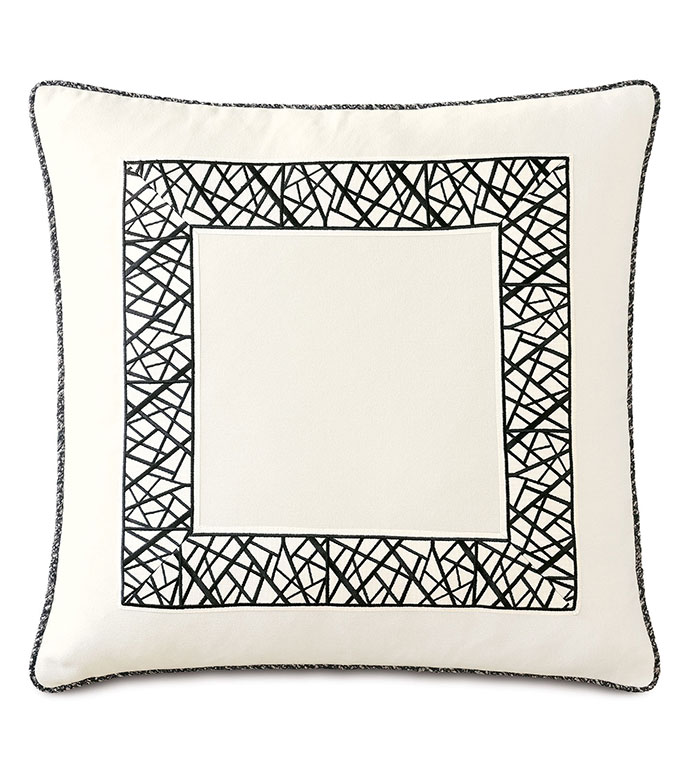  22X22 MEDARA GRAPHIC BORDER DECORATIVE PILLOW