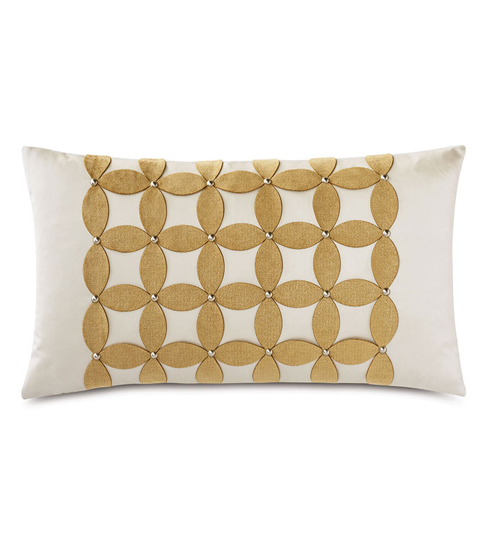  15X26 MARCEAU APPLIQUE DECORATIVE PILLOW