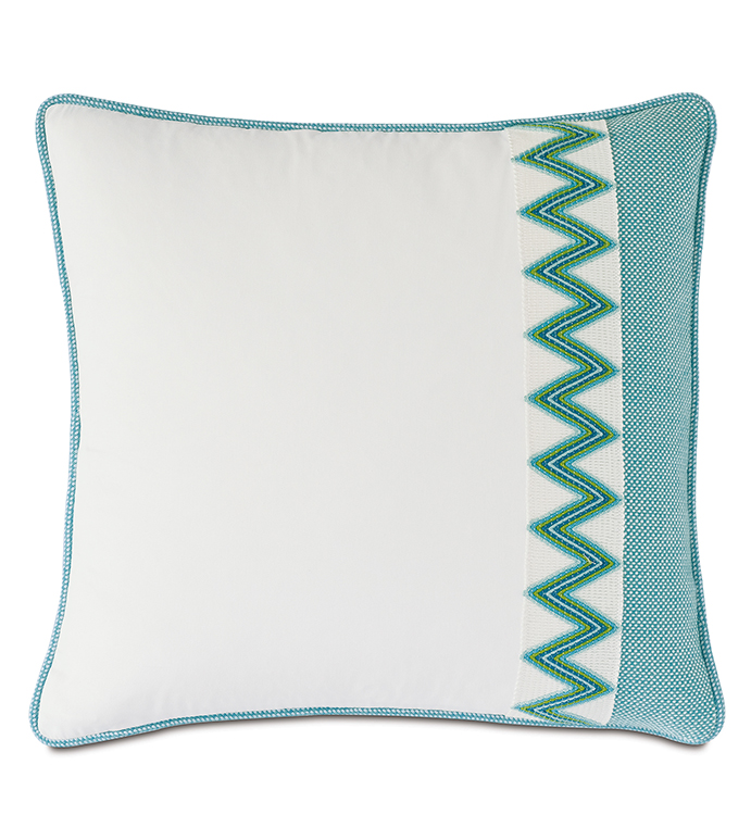  22X22 NAMALE WOVEN TRIM DECORATIVE PILLOW