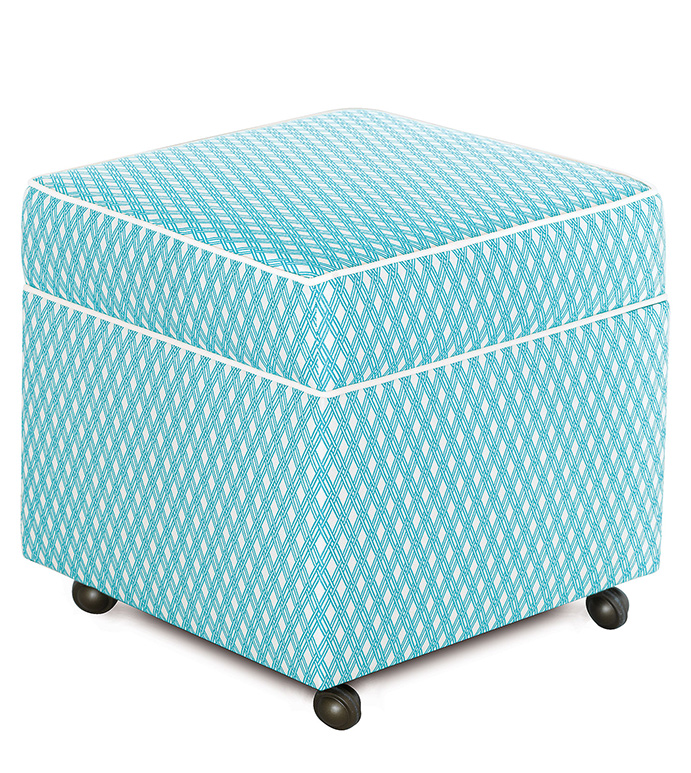  19X19X20 SENNA SKY STORAGE BOXED OTTOMAN