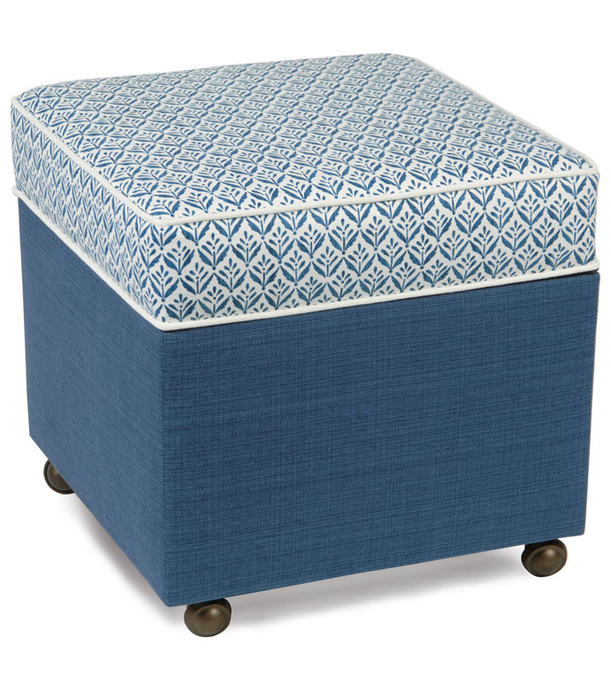  19X19X20 KARI IRIS STORAGE BOXED OTTOMAN