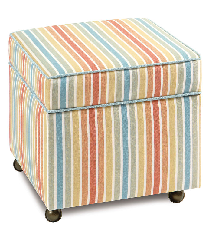  19X19X20 PARADISE STORAGE BOXED OTTOMAN