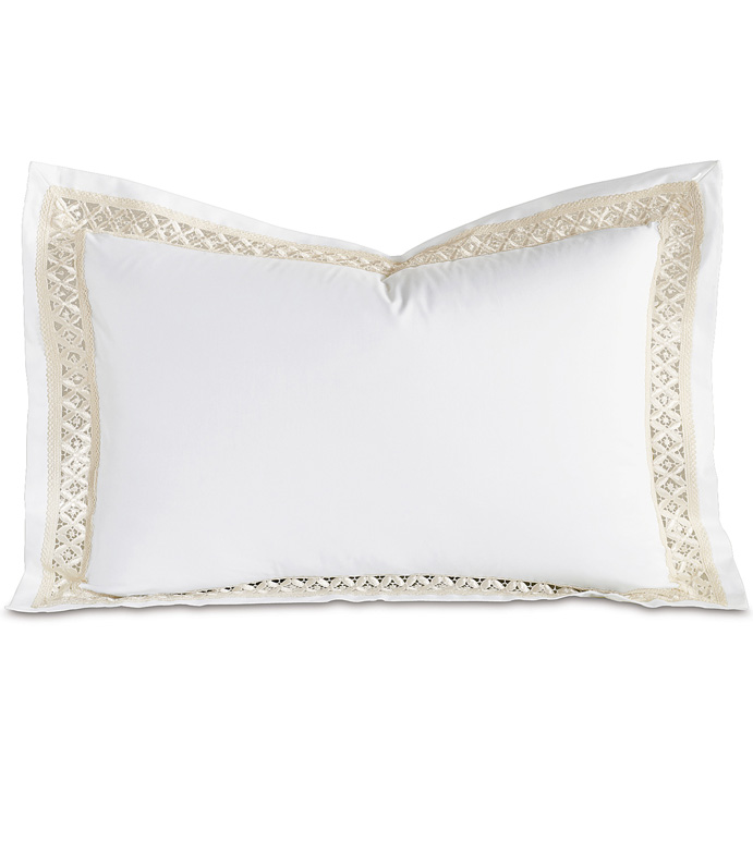 ά 20X31 JULIET WHITE/IVORY QUEEN SHAM