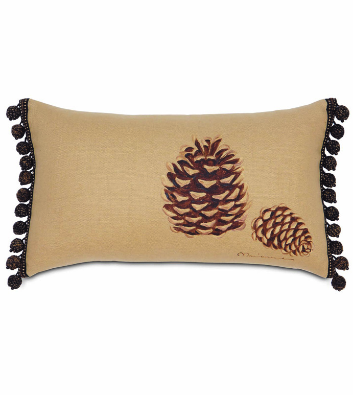 ܰ 13X22 HAND-PAINTED PINE CONES (REYNOLDS)