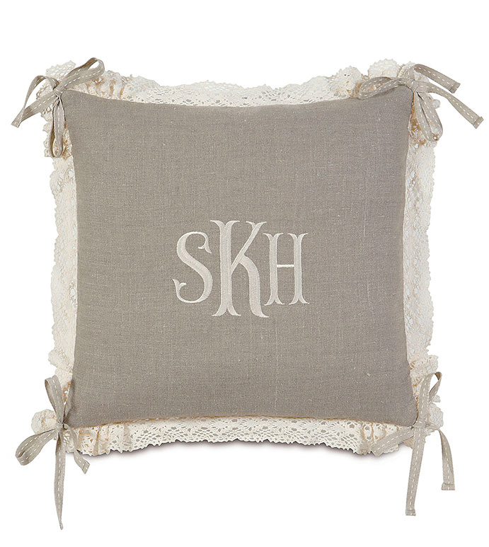 ɯ 16X16 BREEZE LINEN W/MONOGRAM