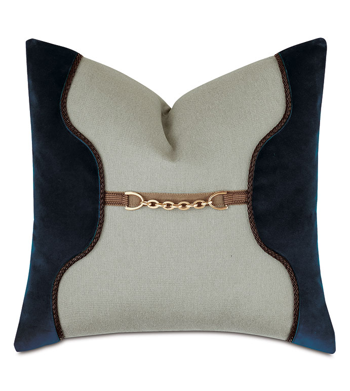  22X22 STEEPLECHASER SADDLE DECORATIVE PILLOW